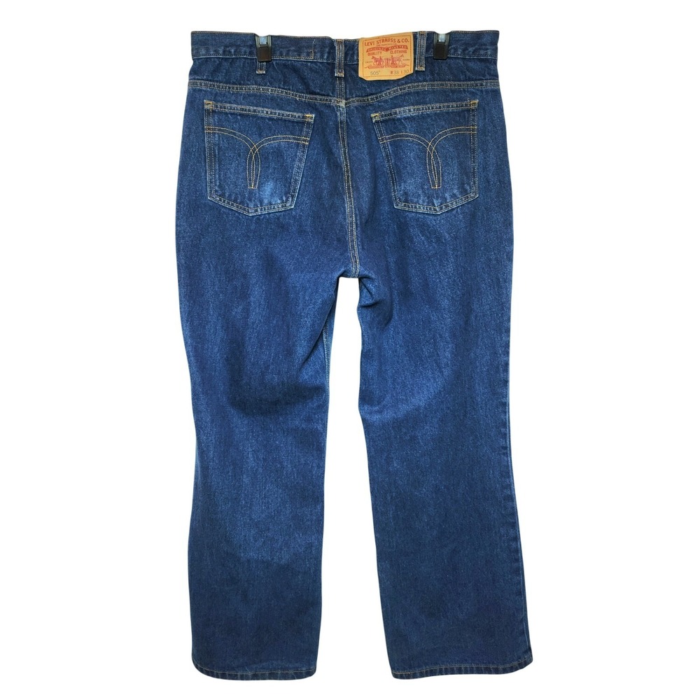 Levi's 505 Relaxed Fit Jeans Men's 38x30 Medium Wash Blue Denim